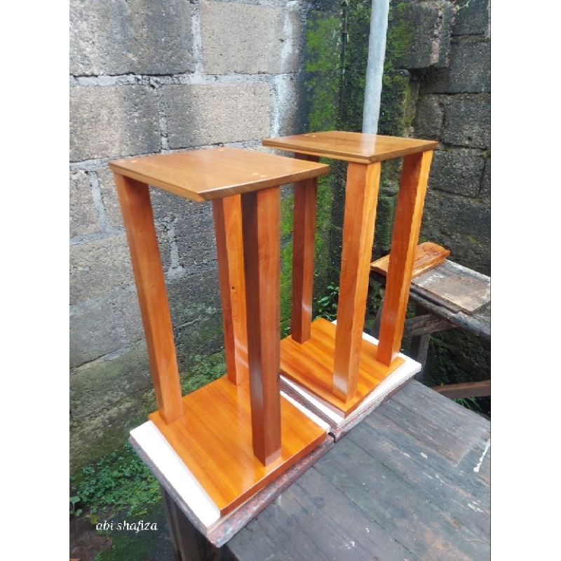 Stand speaker bookshelf kayu jati asli