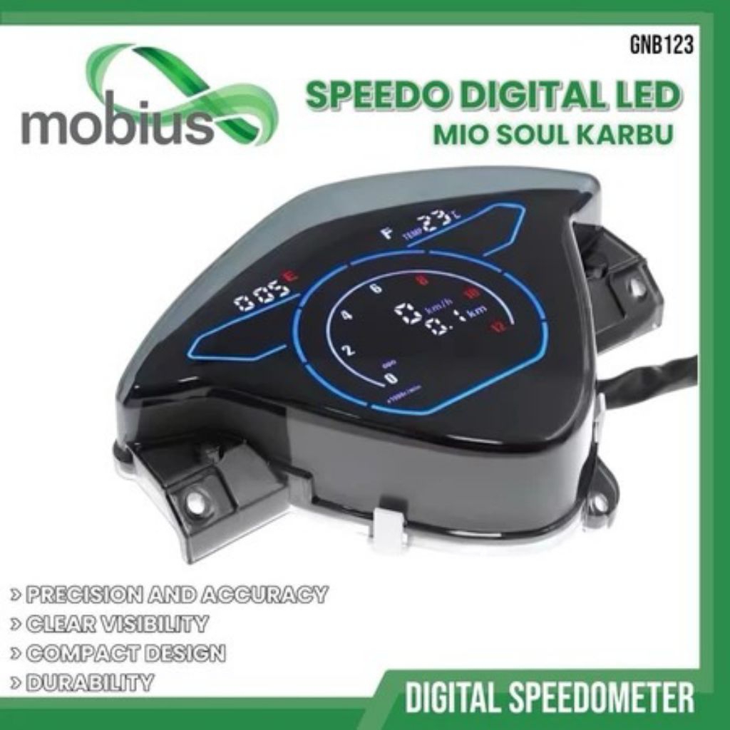 Speedometer Digital LED Yamaha MIO SOUL Karbu MOBIUS