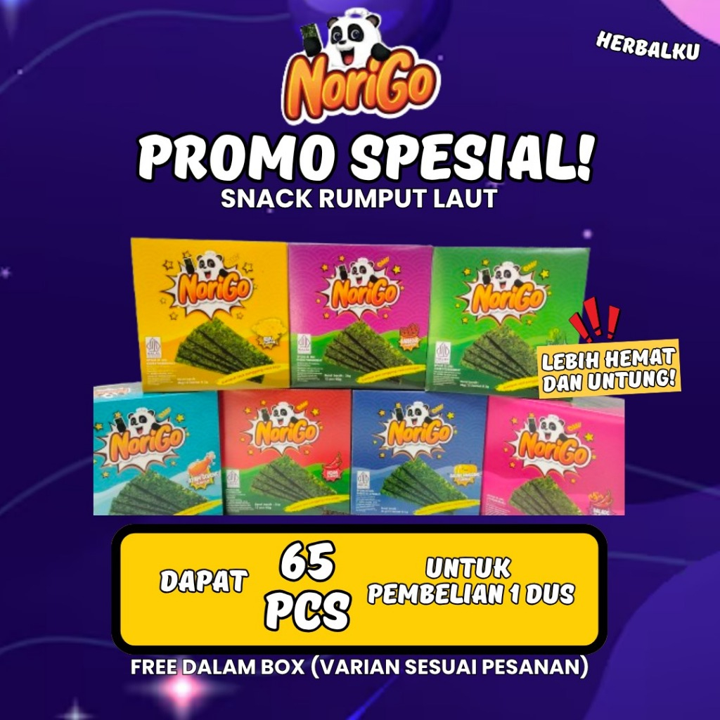 

( 1 DUS ) Paket Hemat NoriGo snack anak