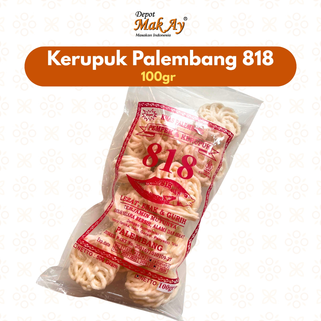 

Kerupuk Palembang 818 100gr Camilan | Jajanan | Surabaya | Snack | Makanan | Keripik | Enak | Nyamil
