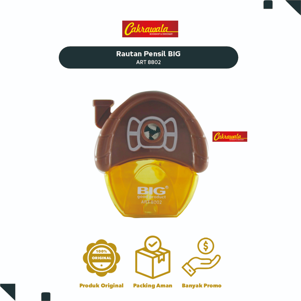 

Rautan Pensil BIG ART 8002 | Serutan Manual Meja | Desain Karakter Lucu & Praktis