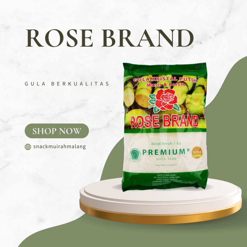 

Gula Pasir Rose Brand premium kemasan 1 kg