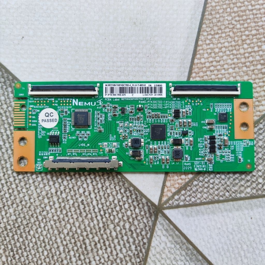 tcon ticon tikon led tv polytron PLD 43TV1556 PLD43TV1556 normal jaya