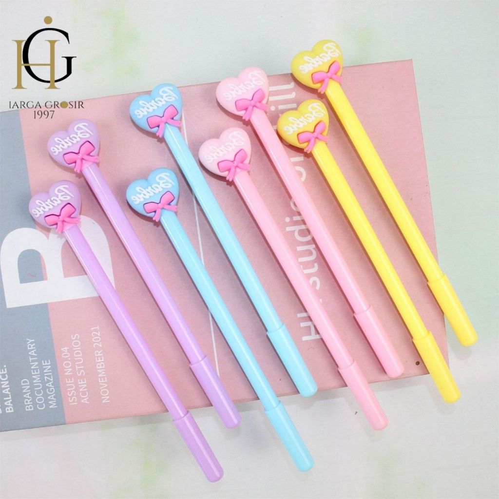 

Bolpen Gel Motif Barbie Love 4pcs 8pcs 12pcs / Pena Gel Pen Barbie Pink Ungu Biru Fuchsia / Alat tulis sekolah kartun kado unik / Barbie Miniso bisa cod
