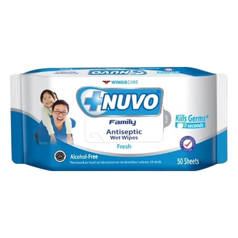Nuvo Wet Wipes Biru 50S