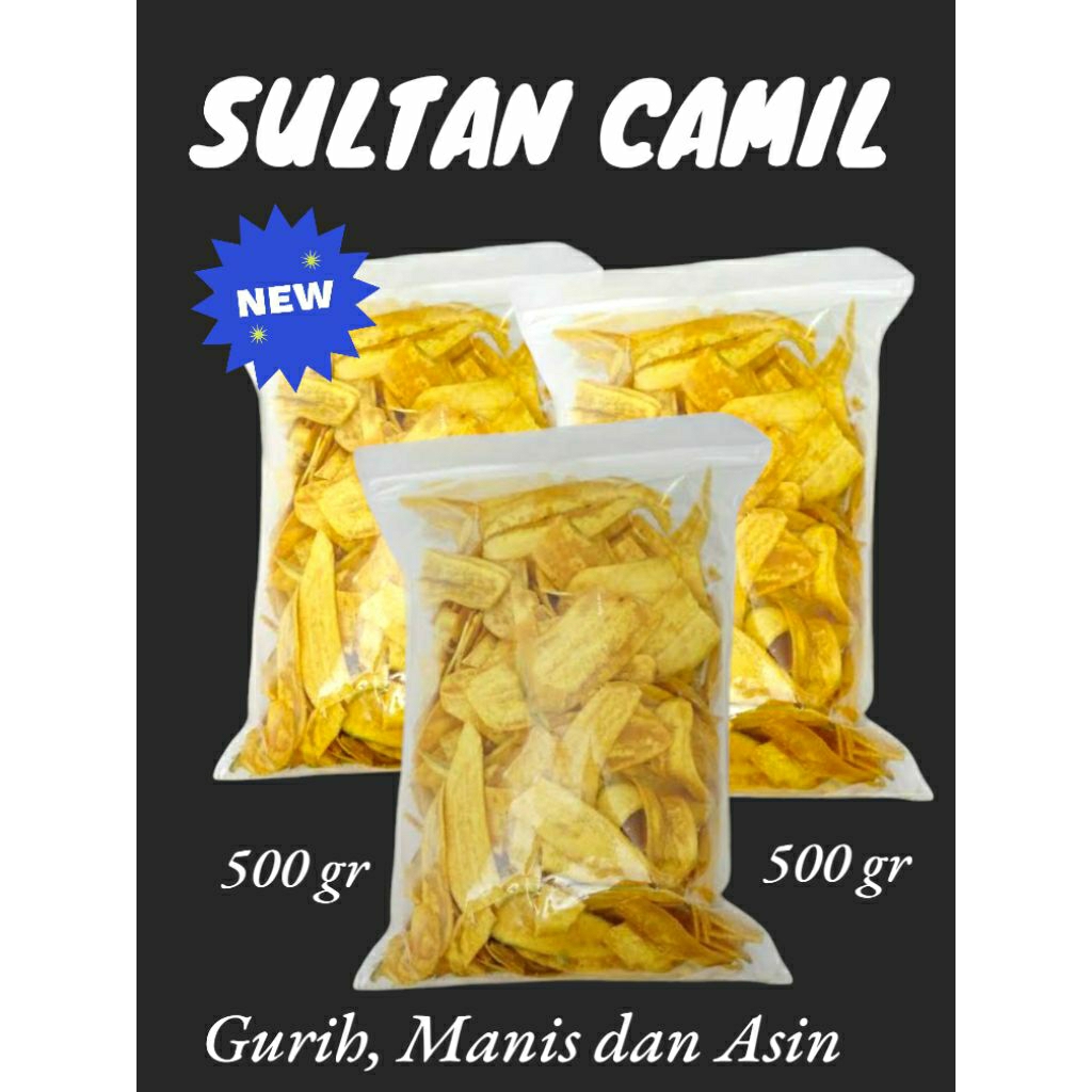 

[500gr] KRIPIK PISANG TIPIS PANJANG (RENYAH , GURIH, MANIS DAN ASIN) ½KG