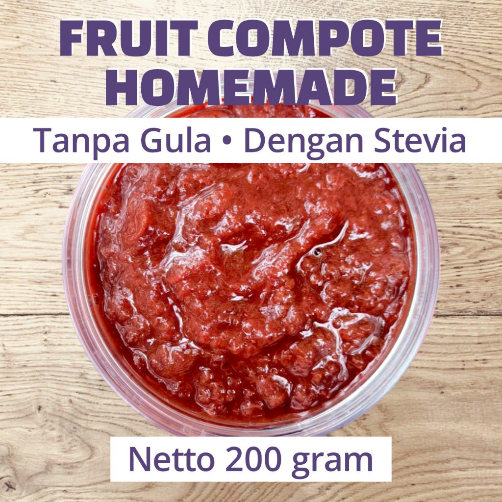 

Selai Buah Kompot Tanpa Gula 200 gram - Dengan Stevia - Fruit Compote Jam Diet Karnivora Keto