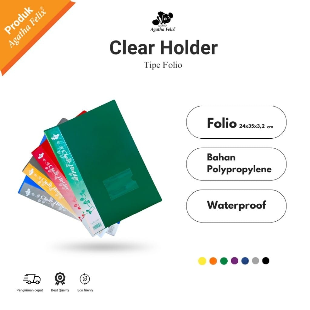 

Clear Holder Folio 20 Pocket FELIX | Dokumen Keeper Felix isi Pocket (20 lembar)