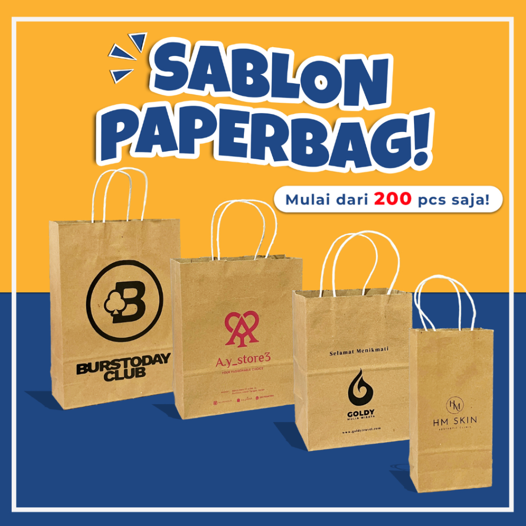 

Paperbag 16x7x25 Paperbag 20x7.5x24.5 24x9x33.5 25x13x26.5 Paperbag Sablon Goodie Bag Tas Kertas