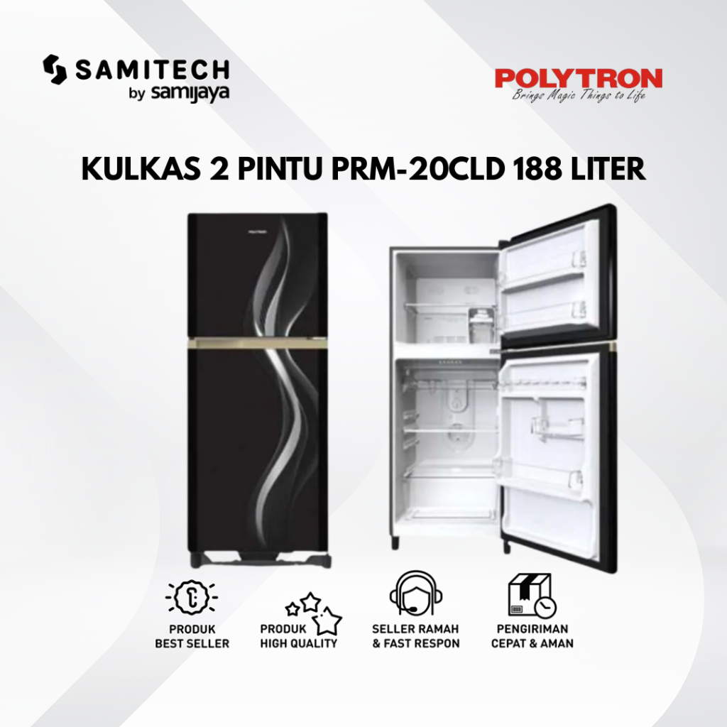 KULKAS 1 PINTU POLYTRON PRM-20CLD PRM 20CLD 188 LITER