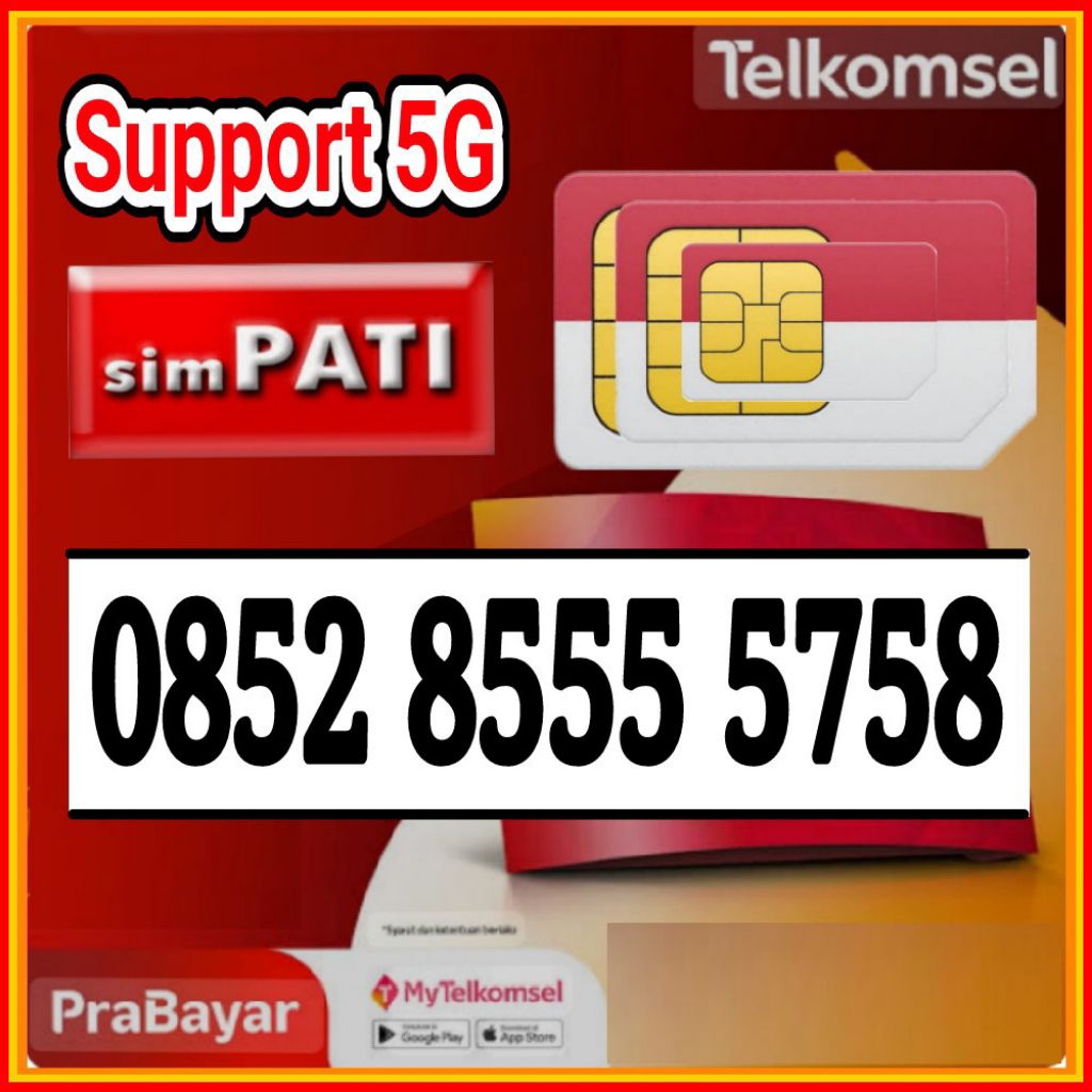 Kartu perdana Telkomsel 5G 5758 Maju Mapan