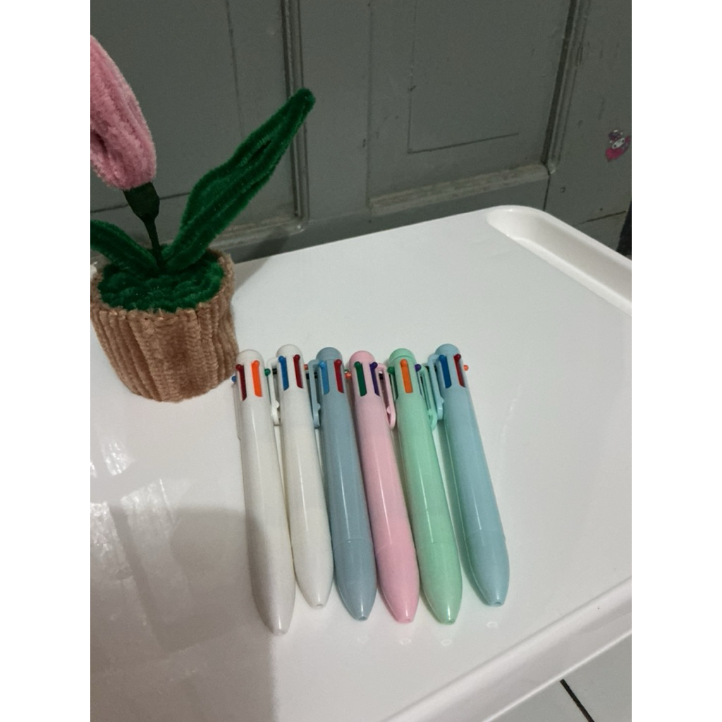 

bulpen 6 warna macaron pena multi-color pulpen stationary 0,5mm