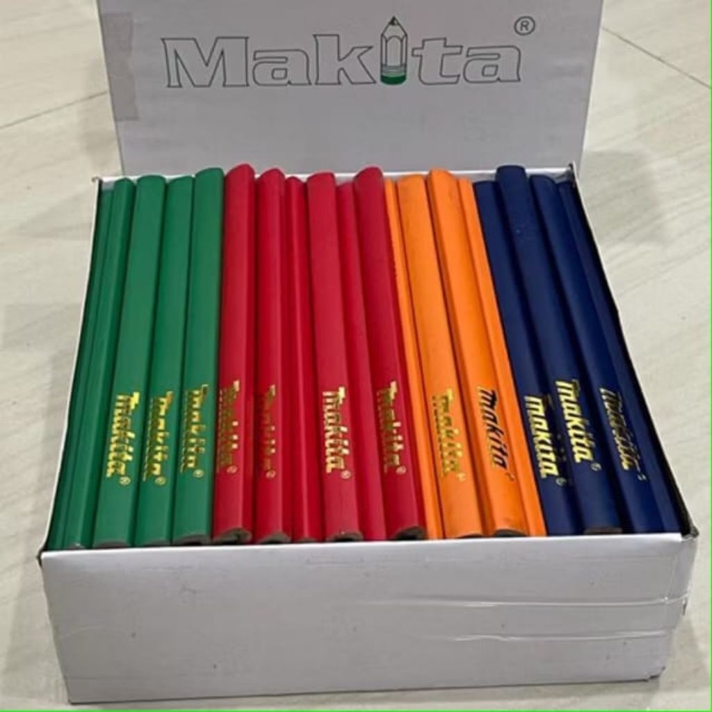 

Pensil Kayu Tukang Bangunan Makita | Pensil Gepeng Bisa Belajar Kaligrafi