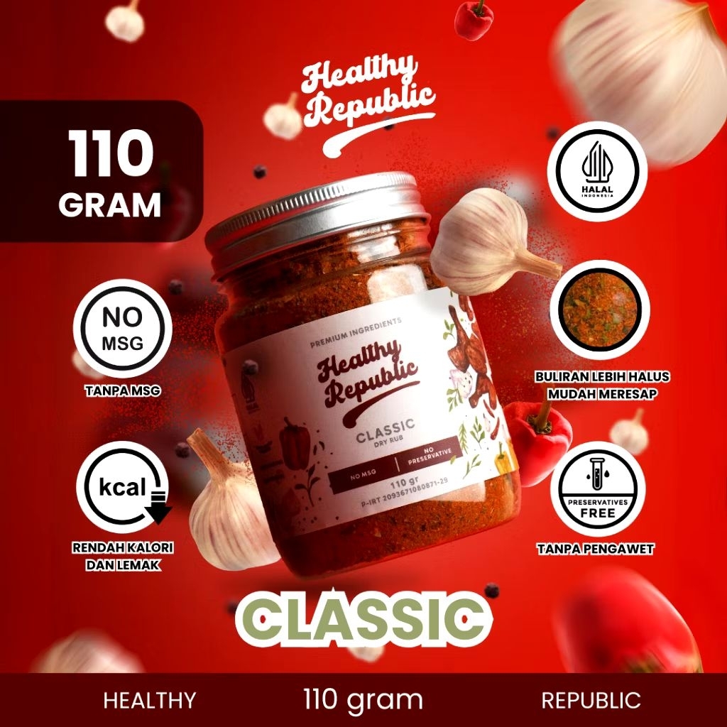 

Bumbu Marinasi Healthy Republic Serbaguna Rendah Kalori Rendah Lemak Spices (120 gr)
