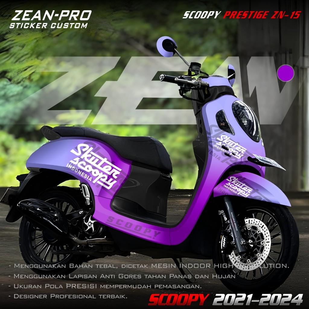 (PROMO COD) TERBARU Decal Sticker Motor Scoopy New 2021 2022 2023 2024 Full Body - Sticker Skotlet V