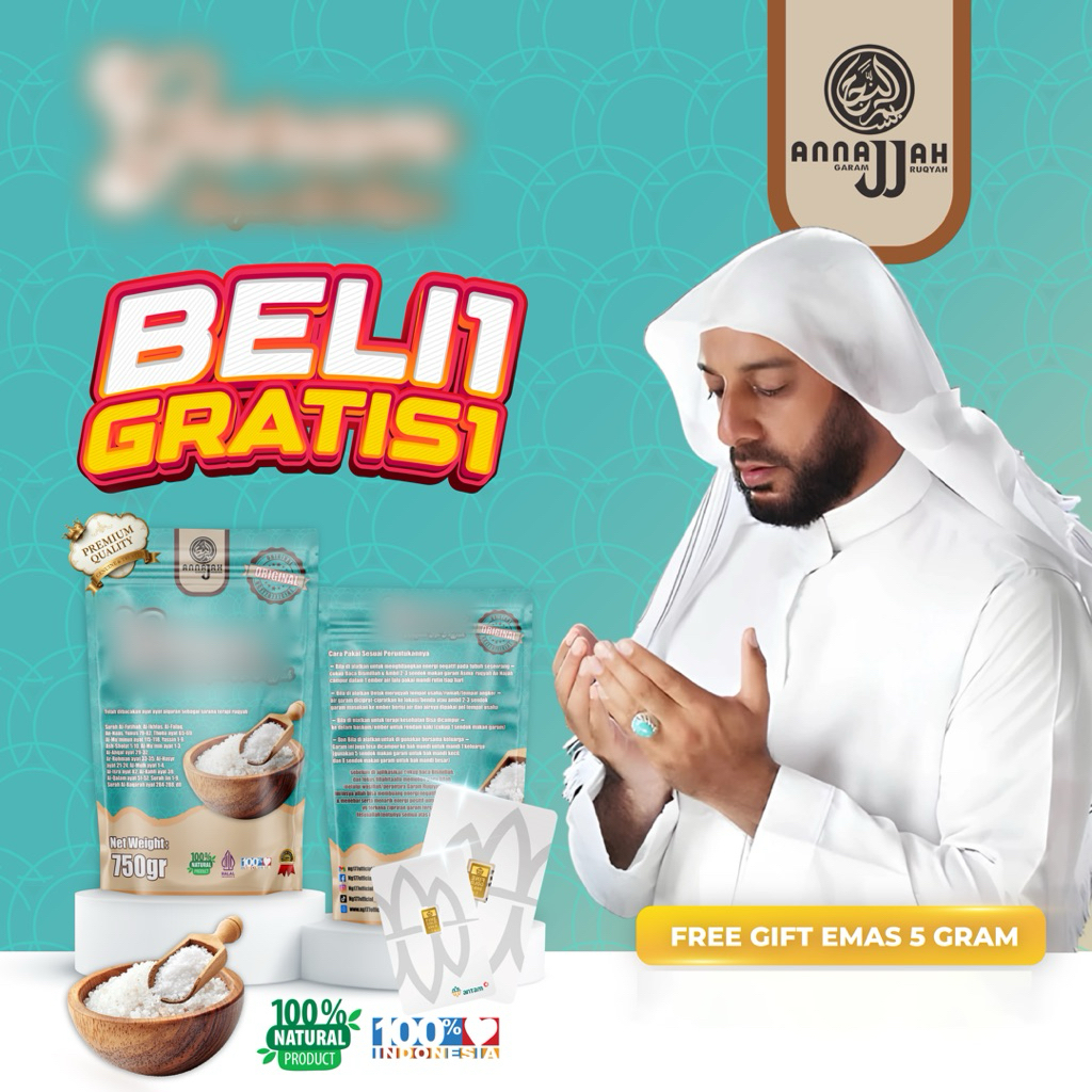 

[ Beli 1 Gratis 1 ] Termurah Garam Original 750 gram | Garem Berkualitas Premium