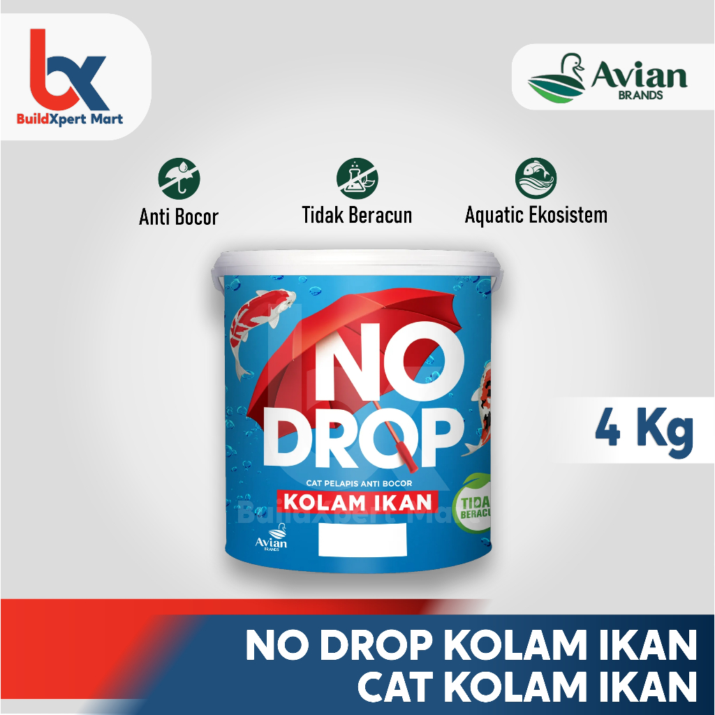 No Drop Kolam Ikan 4 Kg Cat Pelapis Anti Bocor Untuk Kolam Ikan