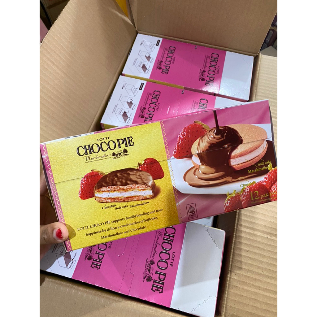 

Lotte Chocopie Marsmallow 312gr, 1DUS ISI 8 PACK(1 pack isi 12 pcs)