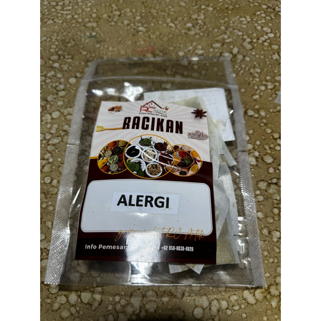 

racikan teh kantong ramuan untuk alergi 100% alami untuk kalangan sendiri