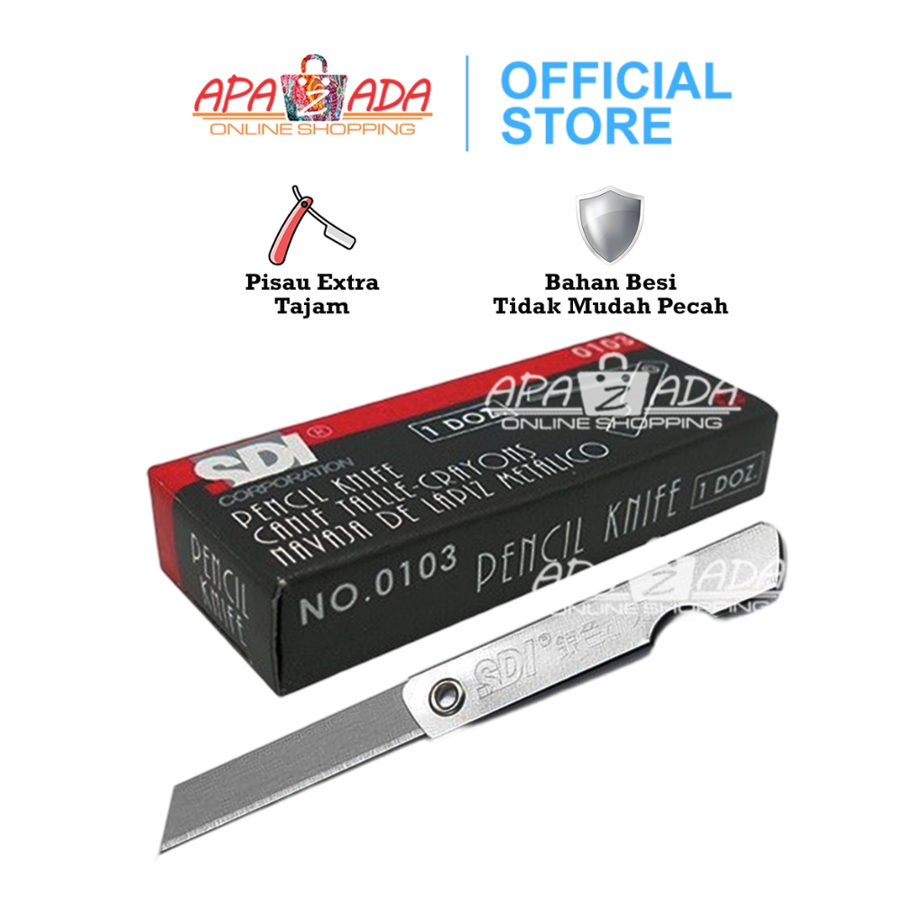 

Apazada - Pencil Knives / Silet / Pisau Lipat 0103 1 Lusin Tk1