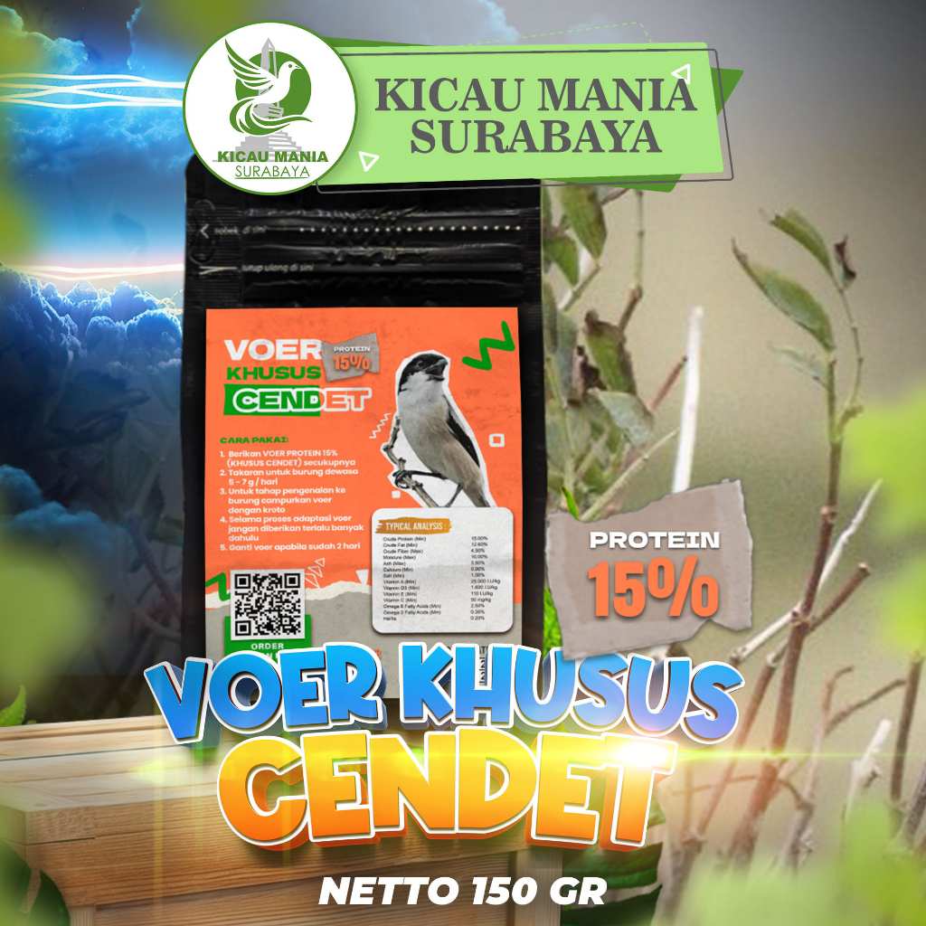 VOER HARIAN BURUNG CENDET | VOER NUTRISI KOMPLIT | JOYO VOER HARIAN KHUSUS CENDET |  JOYO VOER CENDE
