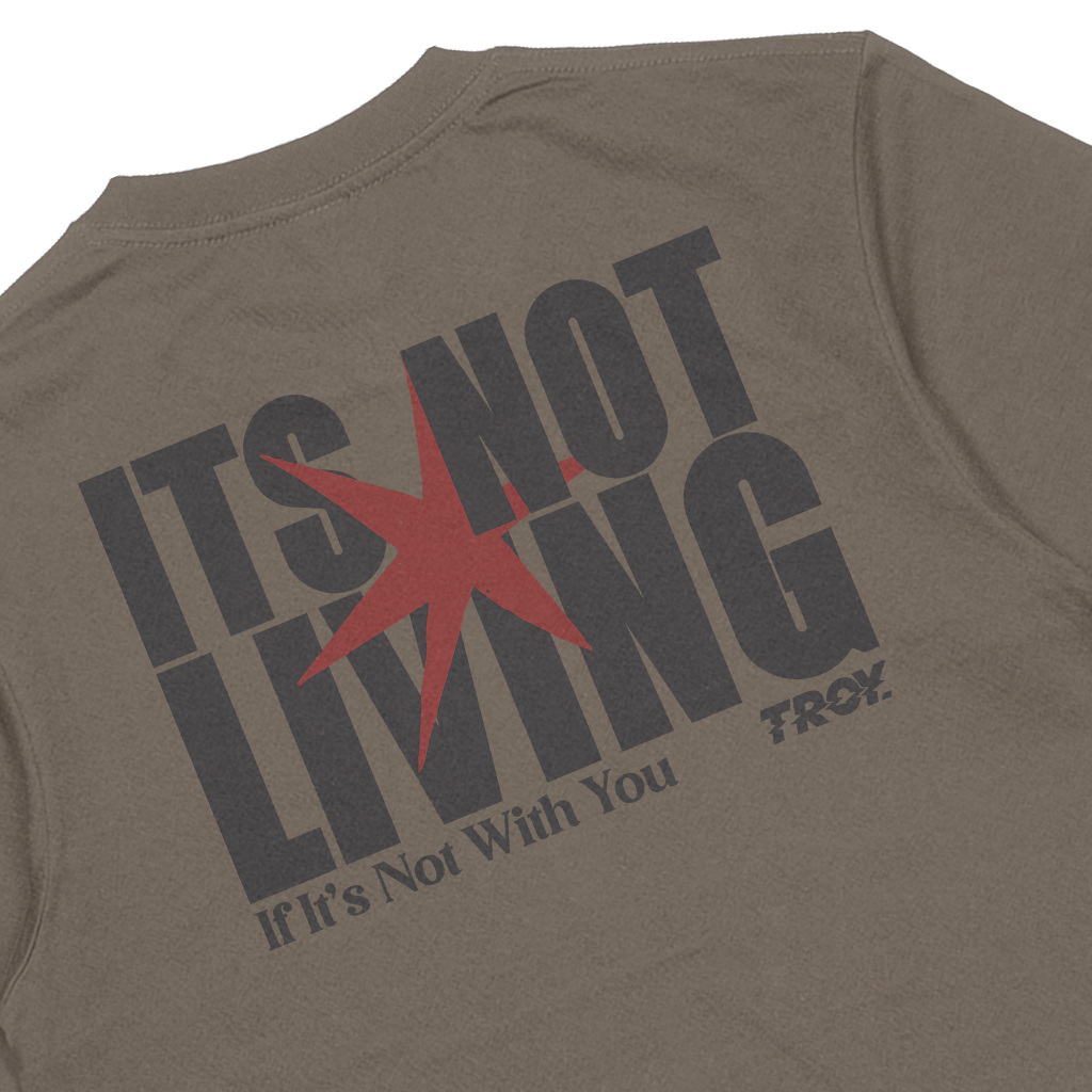 Troy Company Tshirt Maple Brown Not Living - Kaos Lengan Pendek Kaos Coklat Maple MTD 3151