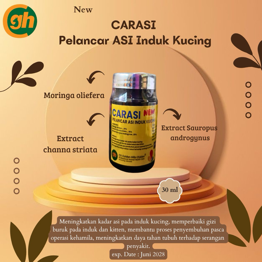 CARASI Pelancar Asi Induk Kucing 30 kapsul