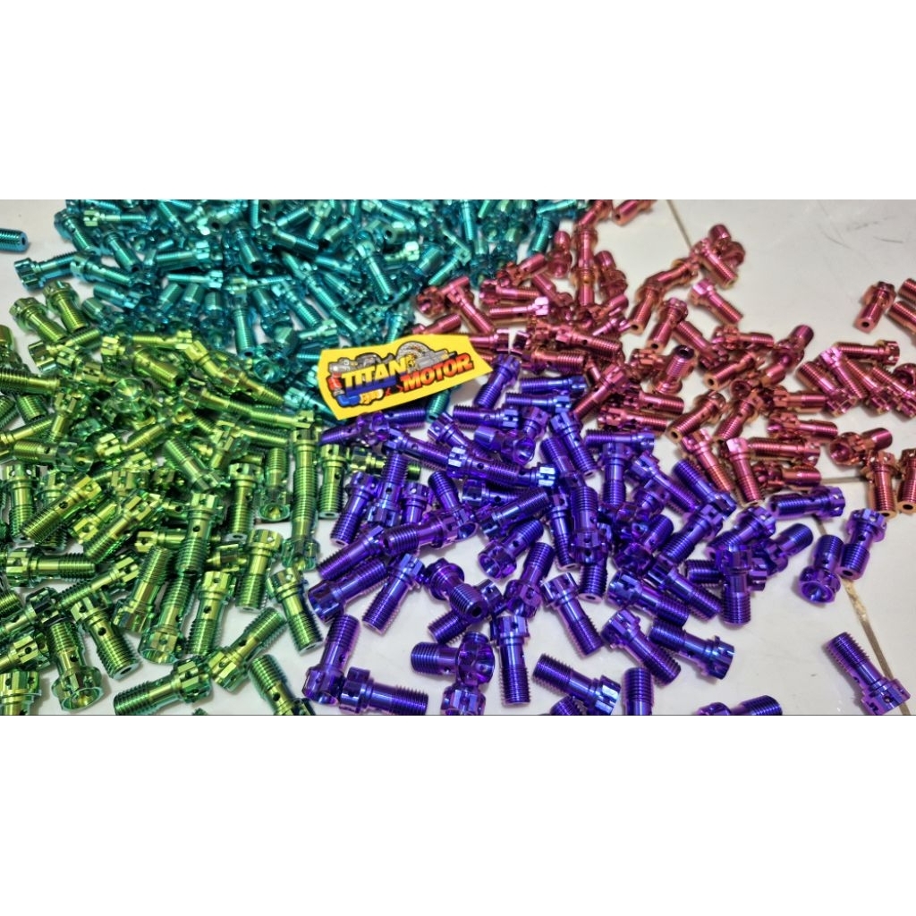 baut probolt kaliper TITANIUM selang rem depan dan belakang honda dan yamaha cocok untuk kaliper ktc