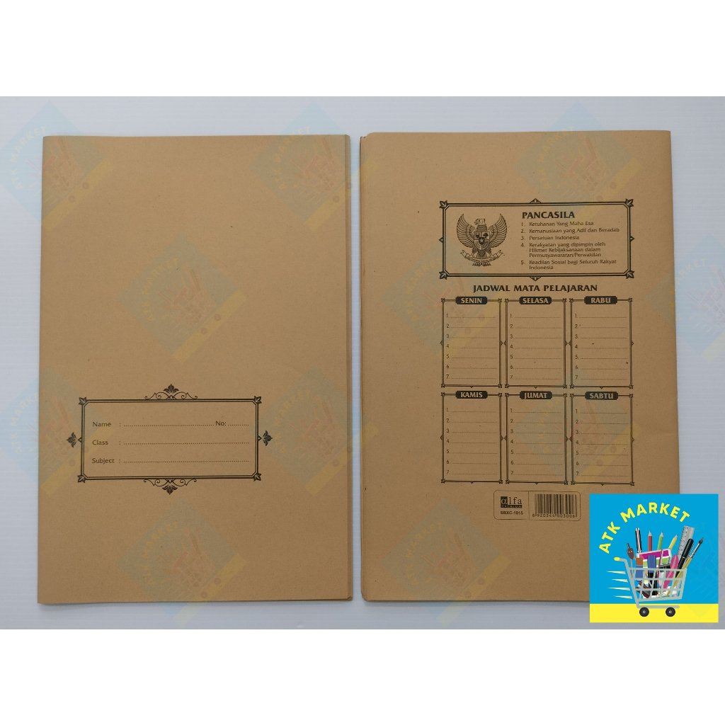 

(isi 20) Sampul buku tulis kertas COKLAT BOXY polos pancasila / buku panjang /buku besar