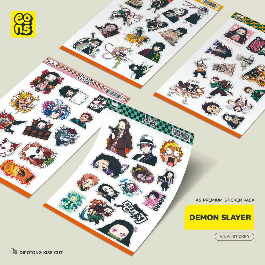 

Stiker Pack DEMON SLAYER Waterproof Aesthetic- untuk Laptop, Motor, dan Helm - Paper Stationery