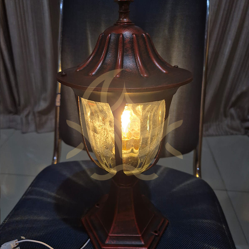 Lampu tembok pagar klasik besi hias dekorasi dinding outdoor teras taman tahan air hujan