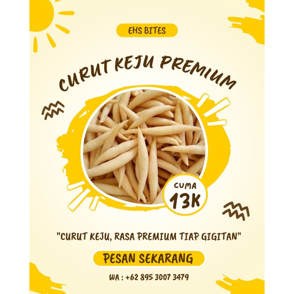 

CURUT KEJU PREMIUM 100 GRAM / KUE TELUR GABUS KEJU RENYAH / EHS BITES