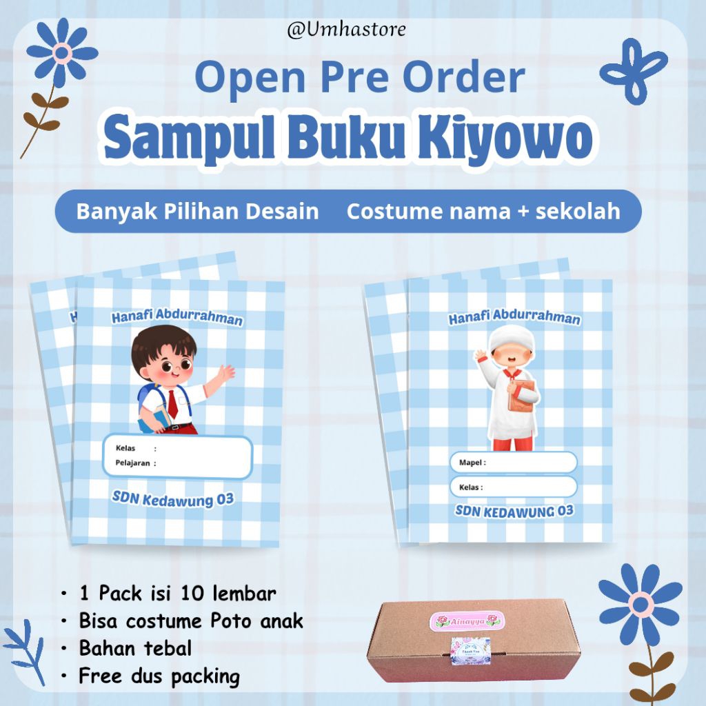 

Sampul Buku Costume Nama Motif Cowok isi 10 Lembar