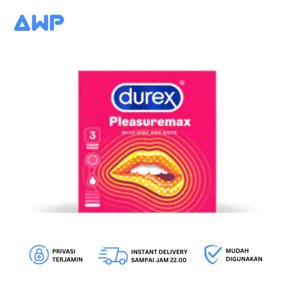 Kondom Durex Pleasuremax isi 3 Pcs - Kondom Gerigi