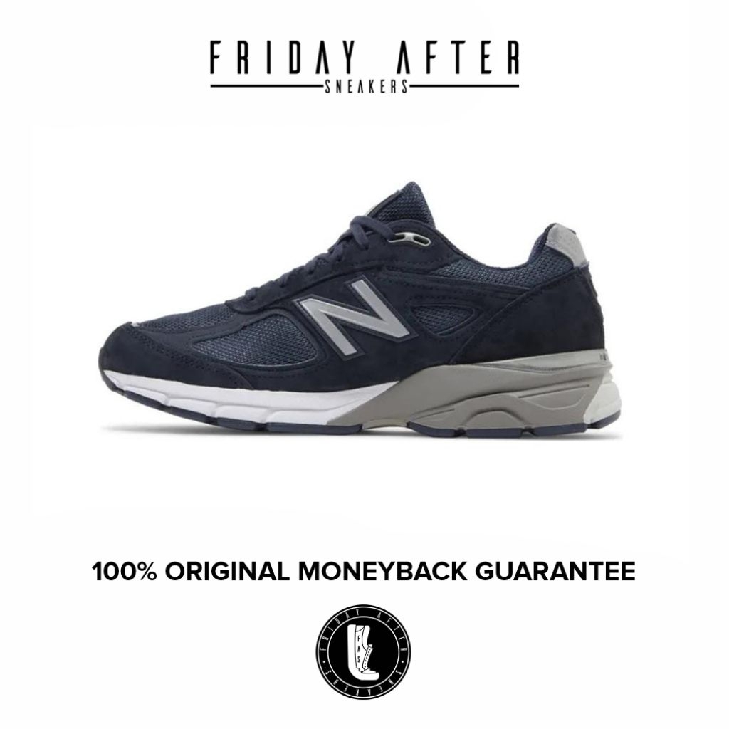 Sepatu Sneakers Pria New Balance 990v4 MiUSA Navy U990NV4 Original Resmi