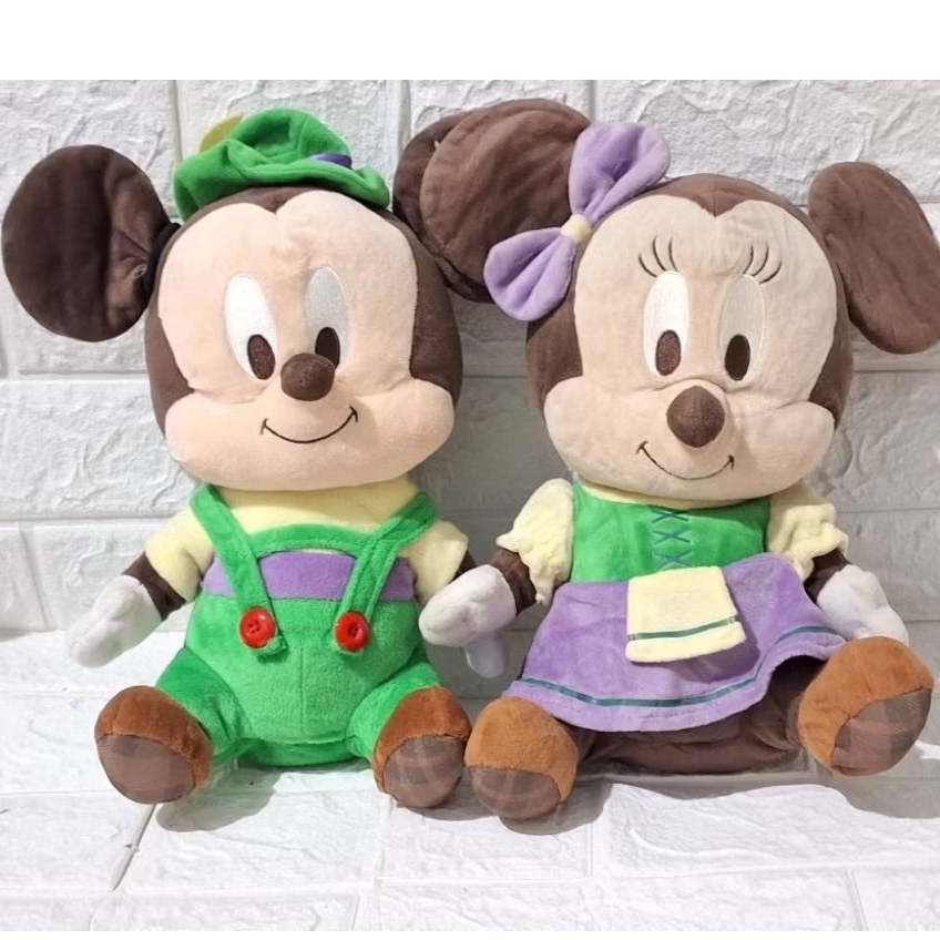 boneka sepasang couple miki mini tikus mickey minnie mouse brand original disney changi singapore ai
