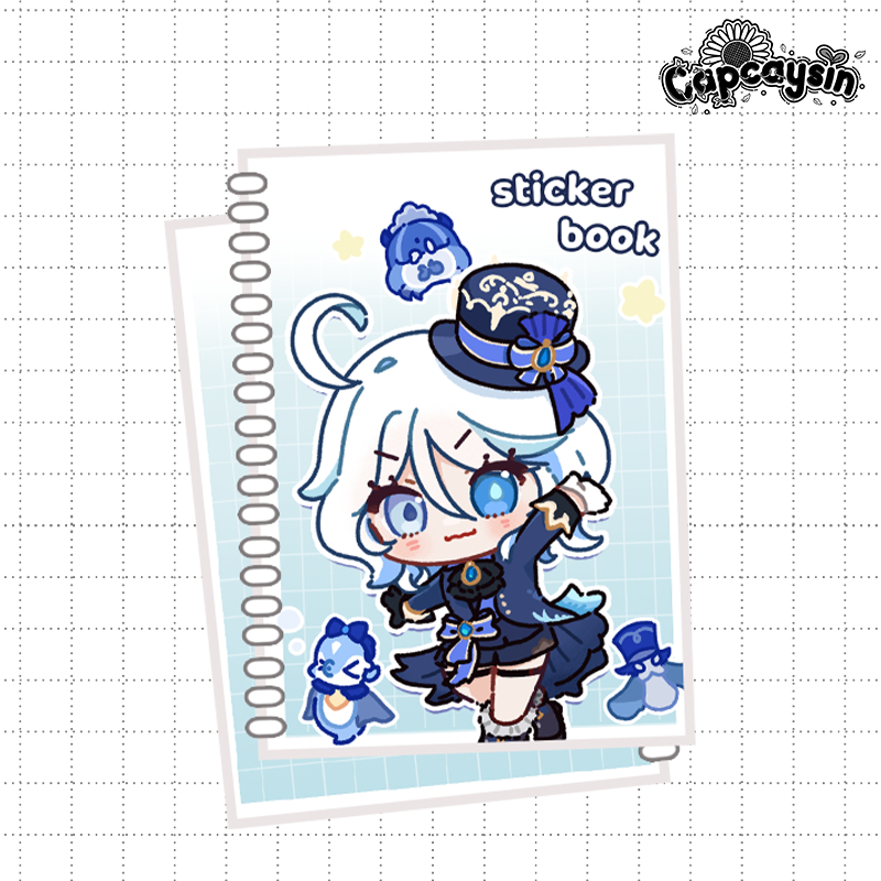 

capcaysin - Genshin Impact Furina | VALORANT Reusable Sticker Book