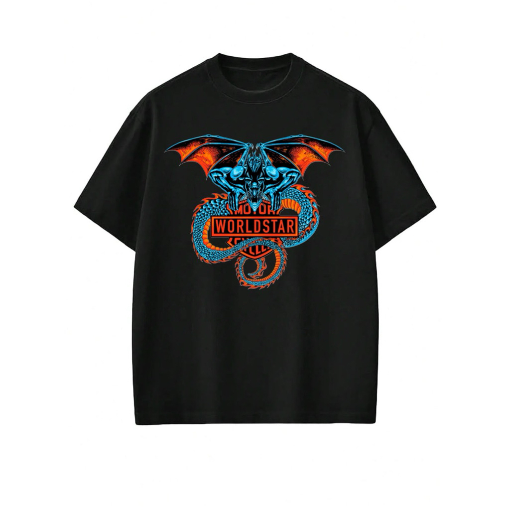 WORLDSTAR T-Shirt DRAGON BAT BLACK
