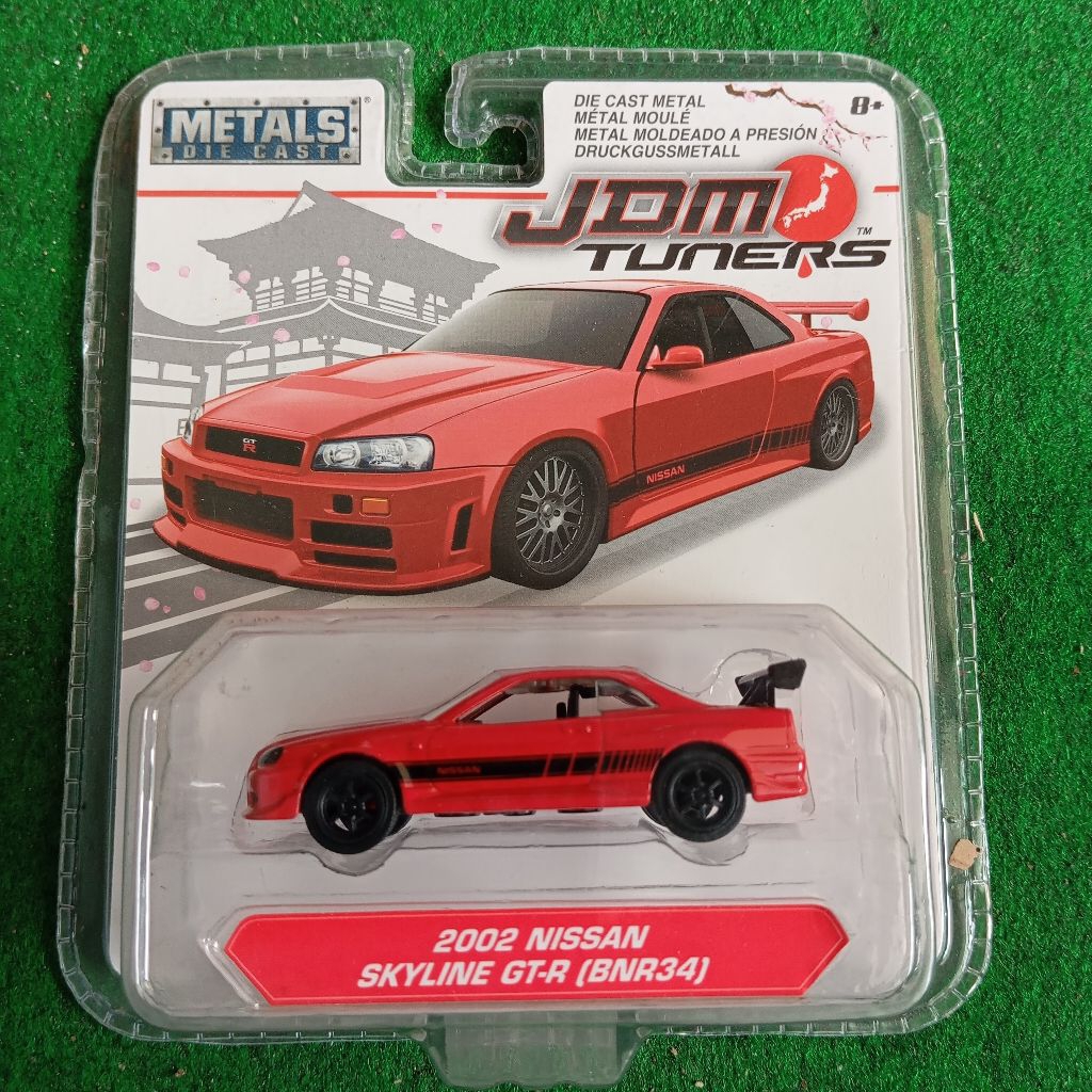 Jada Toys JDM tuners 2002 Nissan Skyline GT-R BNR34 merah red R34