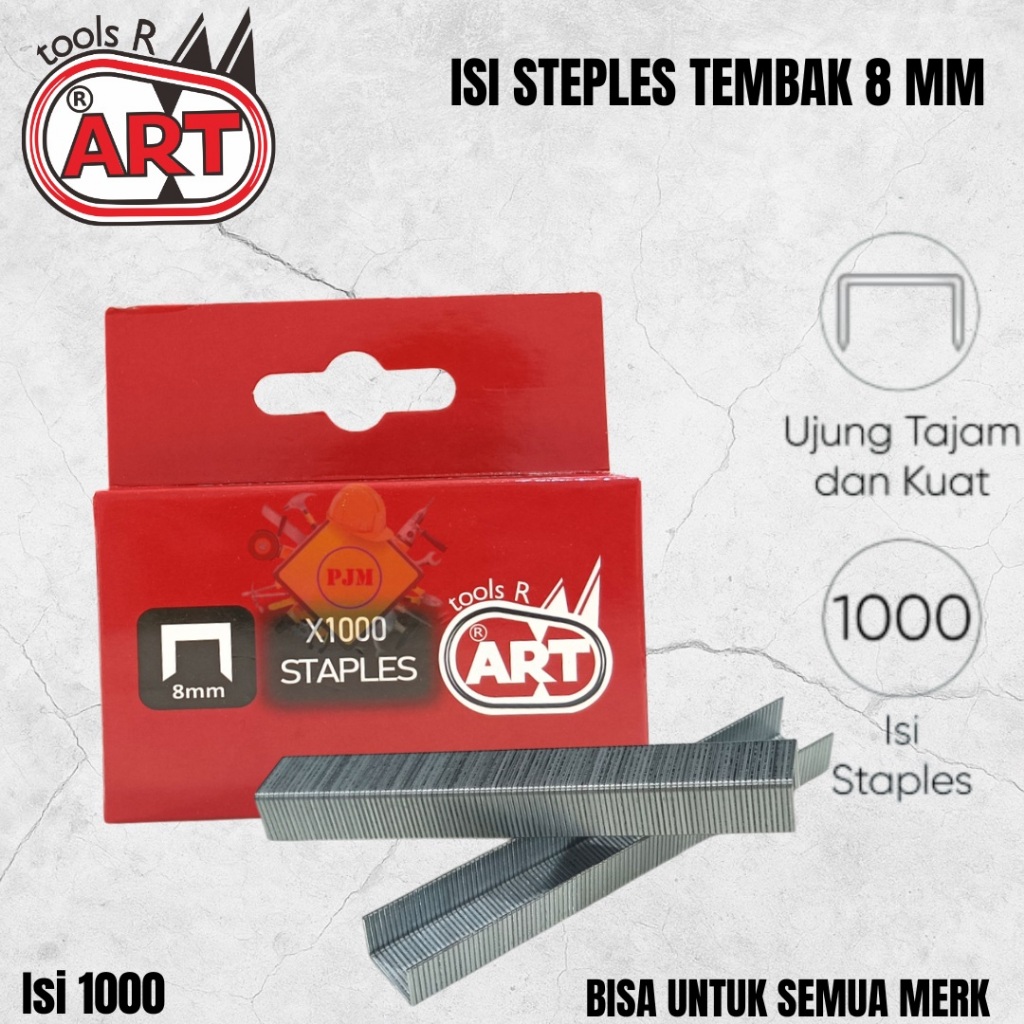 Art Isi Steples Tembak 8 MM Refill Stapler Steples Tembak Isi Ulang Steples Tembak 8 Mm