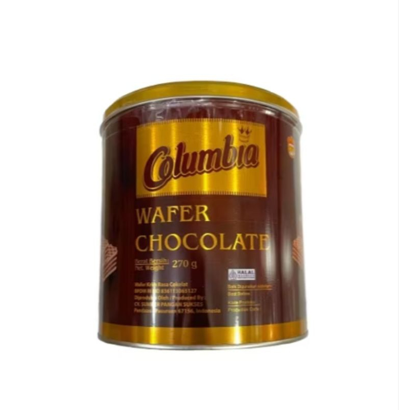 

WAFER COLUMBIA 270 G Wafer Krim Rasa Cokelat dan Rasa Strawberry Cookies Food Snack Coklat Biskuit Cemilan Kering