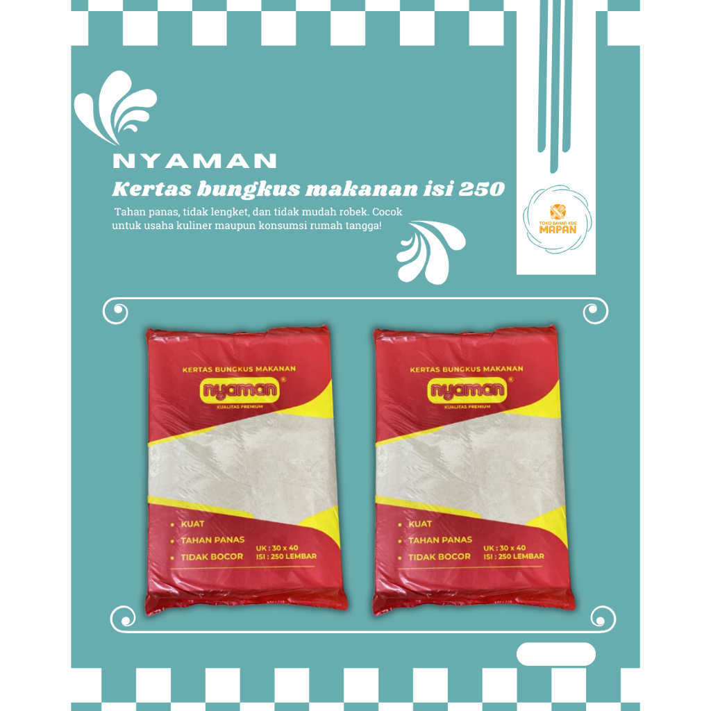 

KERTAS MINYAK NYAMAN 250LEMBAR