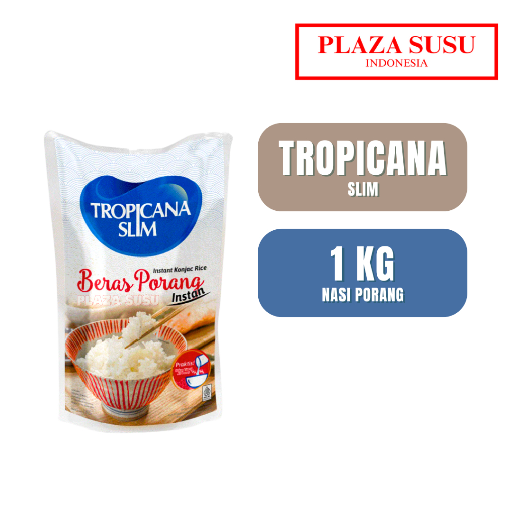 

BERAS PORANG TROPICANA SLIM 1000G KONJAC RICE QUALITY BERAS KEMASAN POUCH