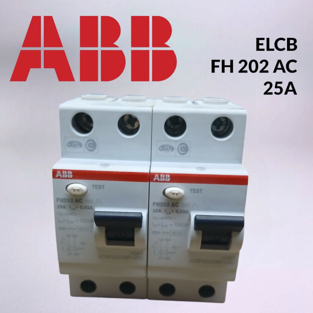 ELCB Merk ABB Tipe FH 202 AC 25A