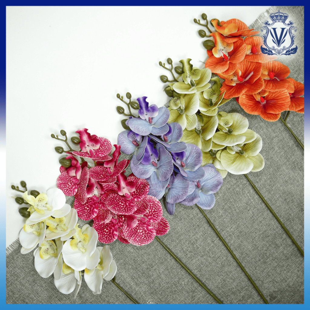 Promo Anggrek Bulan Latex K7 Orchid Cymbidium Flower Dekorasi Wedding Bunga Hias Meja Import  Premiu