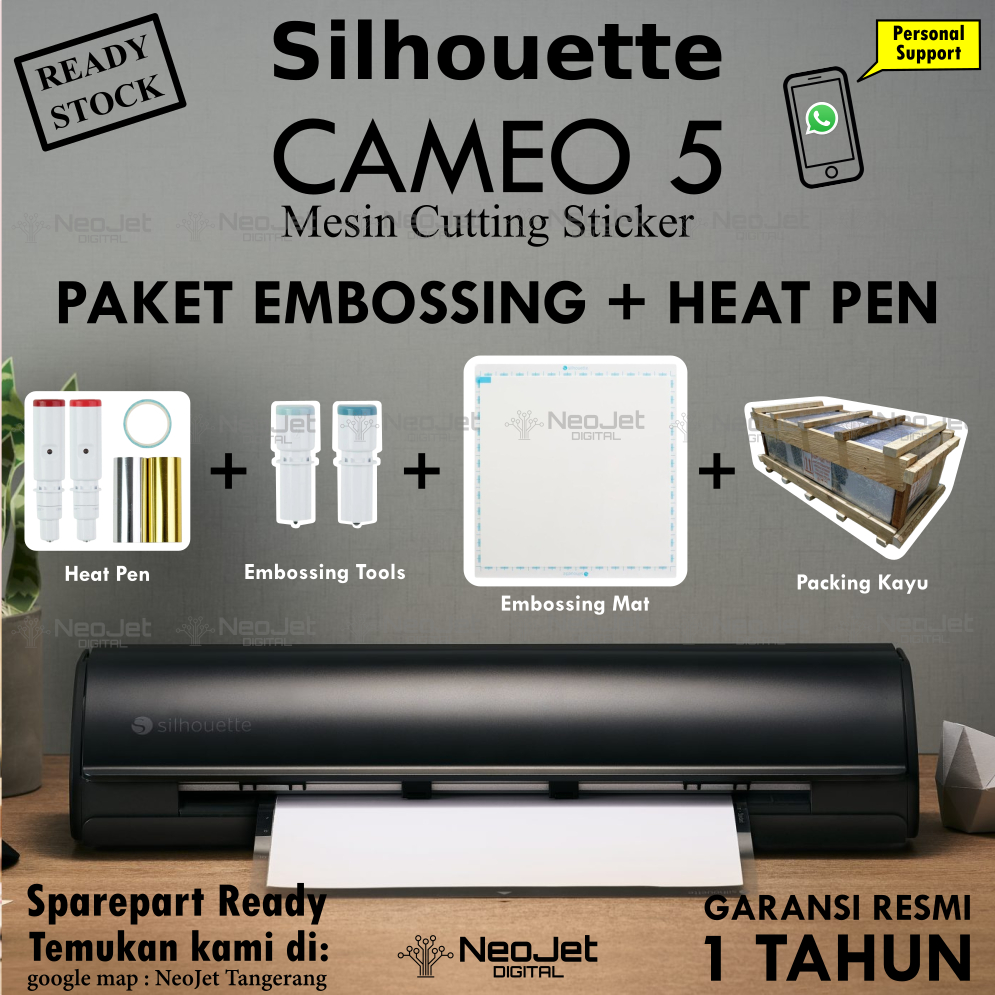 

Paket Mesin Cutting Cameo 5 Embossing Tools Set Emboss Mat Heat Pen Packing Kayu