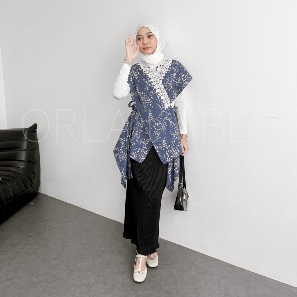 ARUMI BATIK outer (READY STOCK) brokat best / vest / baju kerja / outer kekinian / baju kondangan / 