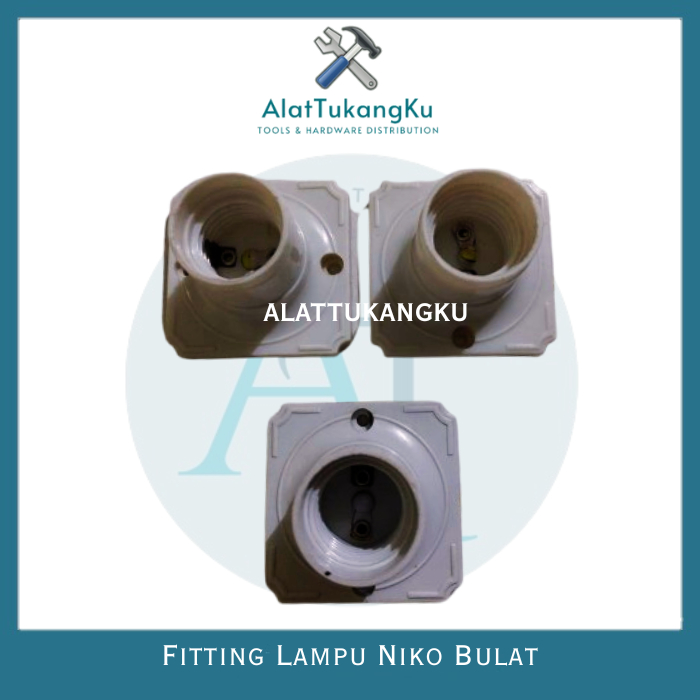 Niko Fitting Plafon / Fitting Lampu Bulat Murah Bagus SNI / Fiting LED Lampu Terminal Kuningan