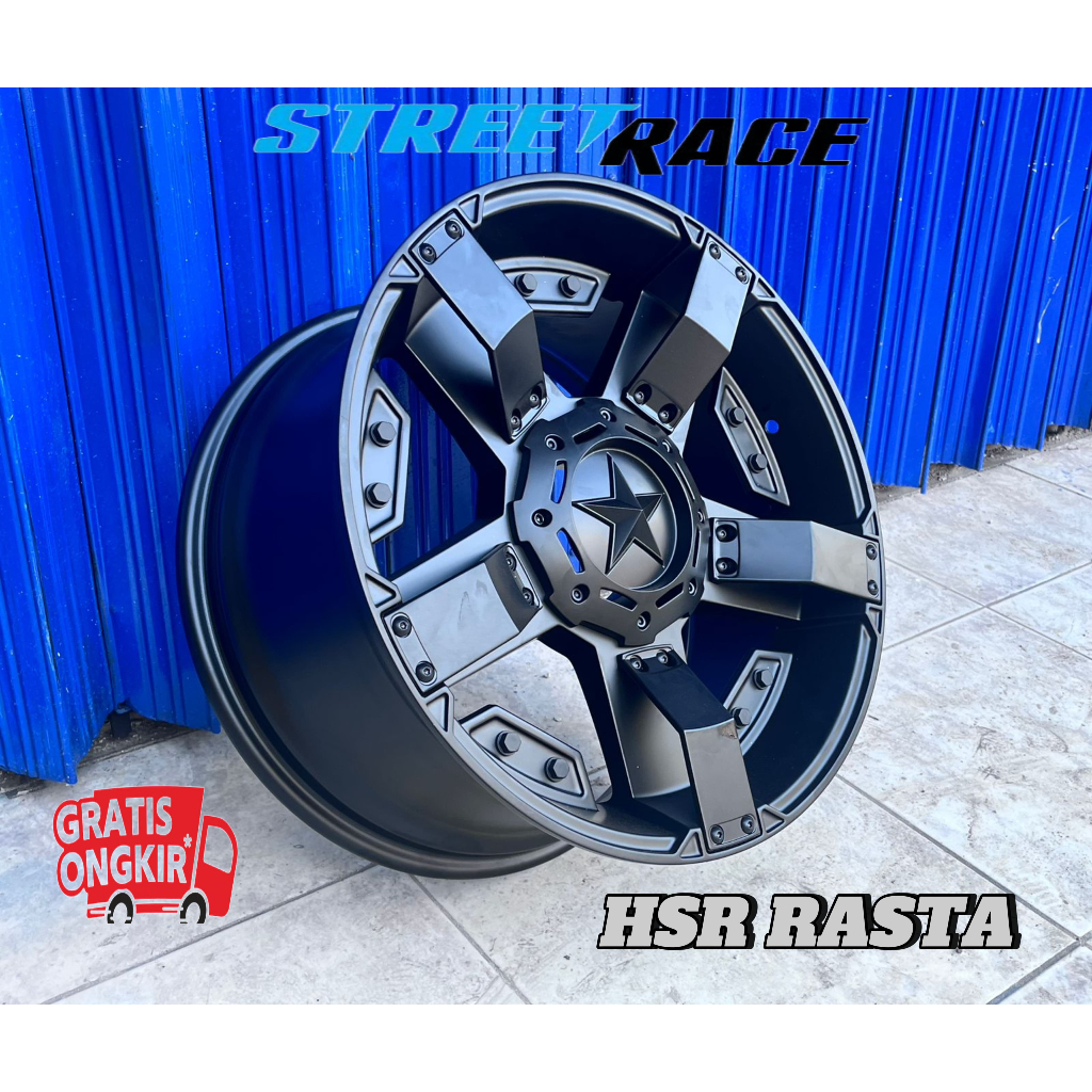Velg Mobil Pajero Fortuner Hilux Pcd 6x139.7 Hsr Rasta 2 Ring 18 Black