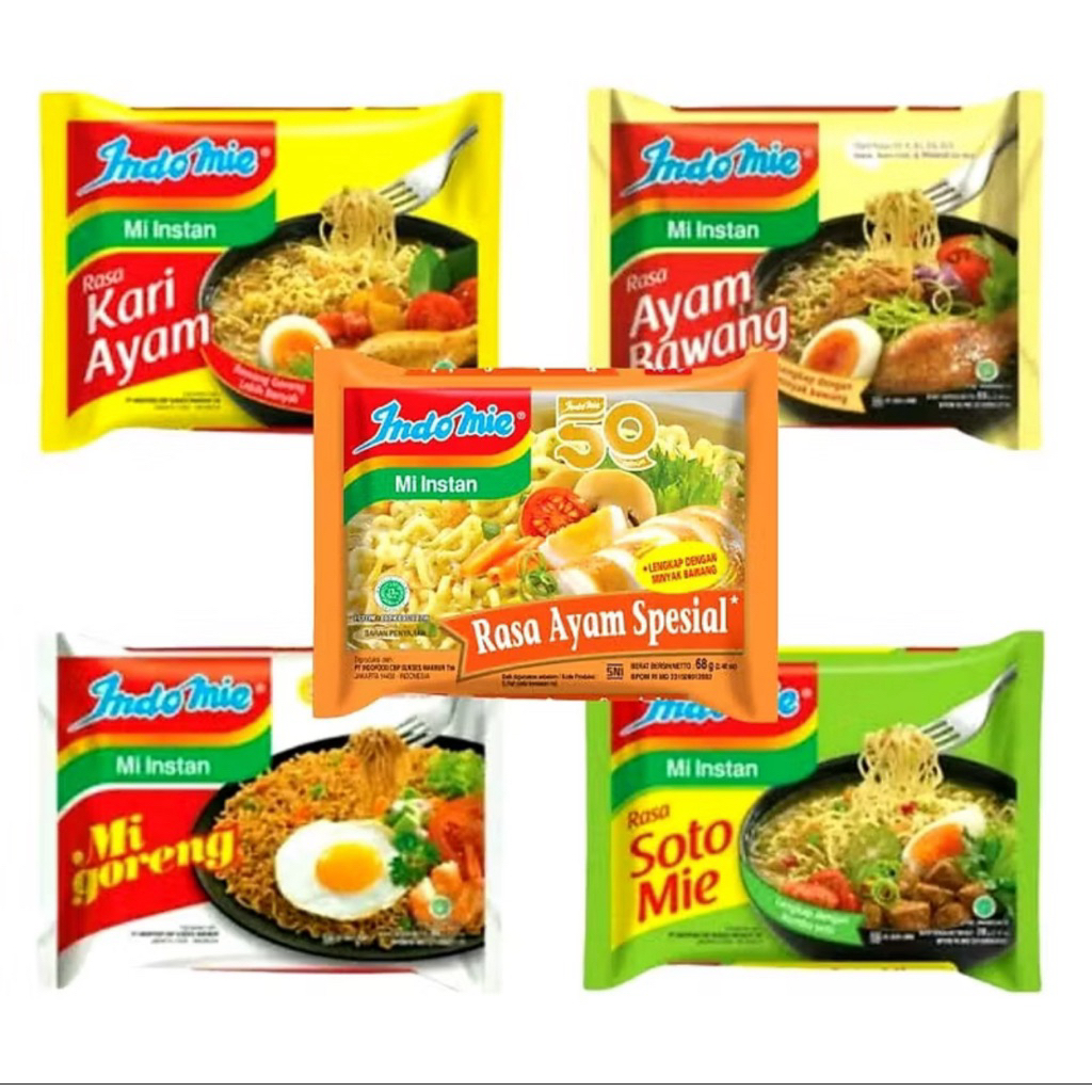 

Indomie Mie Instan Campur 5 Rasa ( 1 dus isi 40 bungkus )